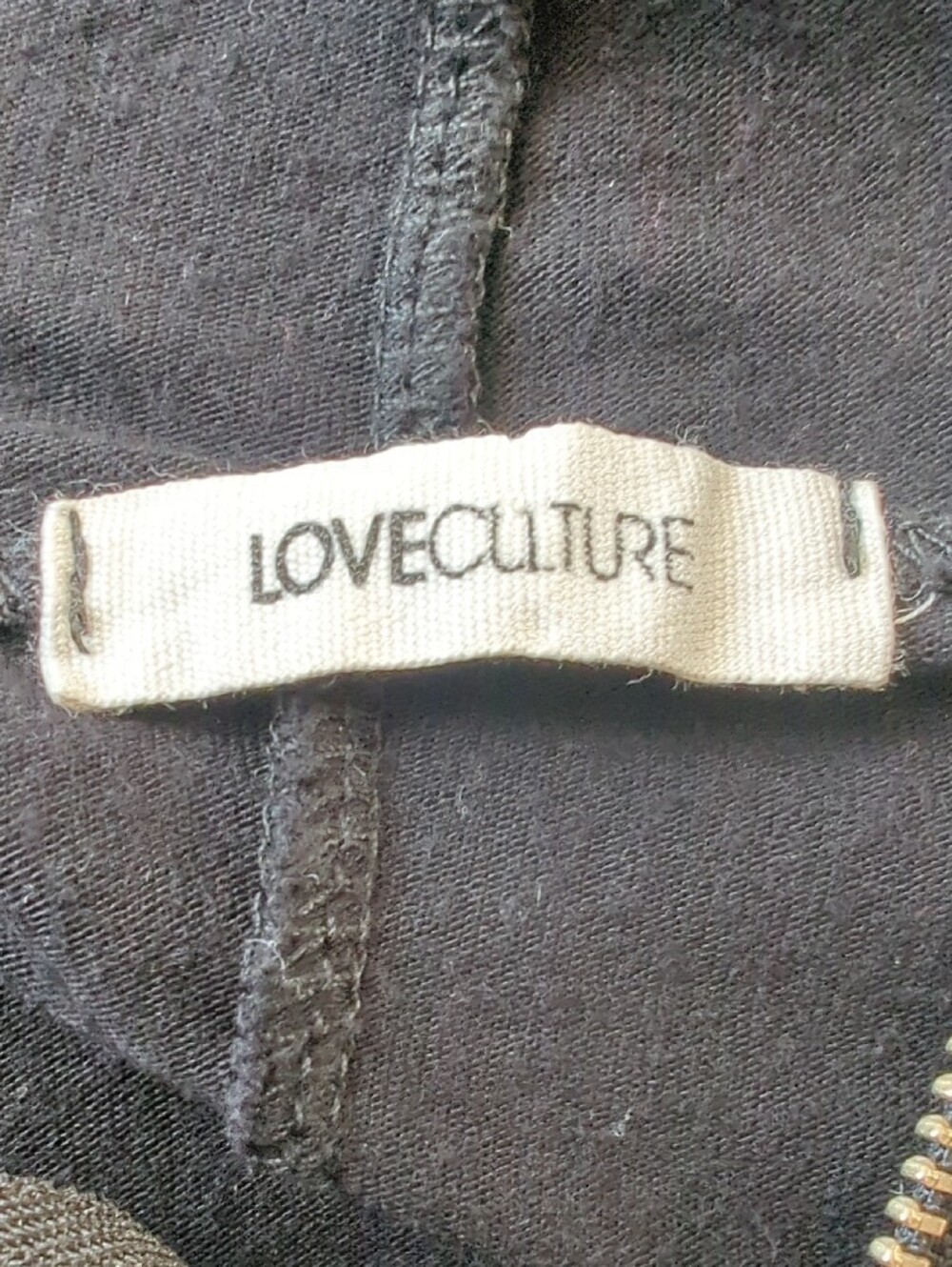 Love Culture Lightweight Black Oversized Hooded Batwing Half-Zip Tunic LARGE - Picture 3 of 15